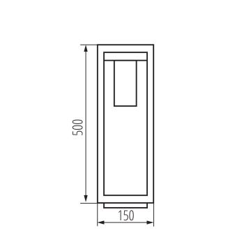 Välivalgusti VIMO 1xE27/15W/230V 50 cm IP44 must