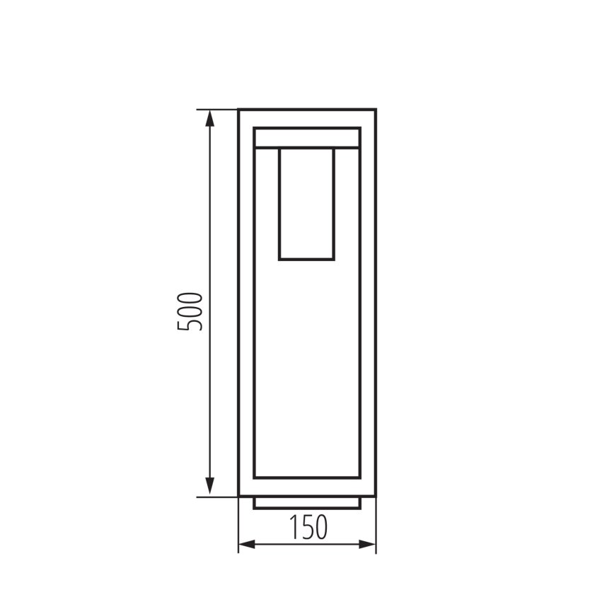 Välivalgusti VIMO 1xE27/15W/230V 50 cm IP44 must