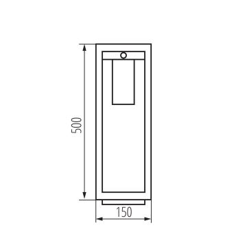 Välivalgusti koos anduriga VIMO 1xE27/15W/230V 50 cm IP44 vask