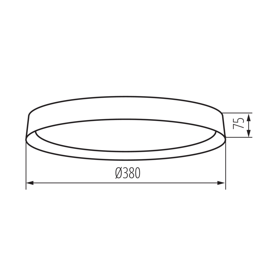 LED Laevalgusti SOLN LED/17,5W/230V d. 38 cm must/kuldne