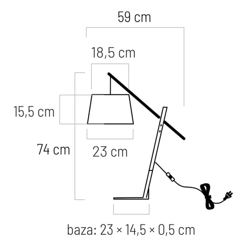 Laualamp CALI 1xE27/11W/230V valge