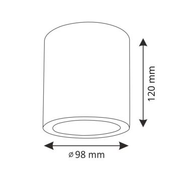 Kohtvalgusti JUPITER 1xE27/20W/230V d. 9,8 cm valge