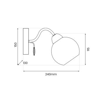 Kohtvalgusti seinale CONNOR 1xE27/15W/230V läikiv kroom/hall