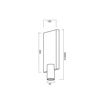 Kohtvalgusti seinale GENESIS 1xGU10/8W/230V must