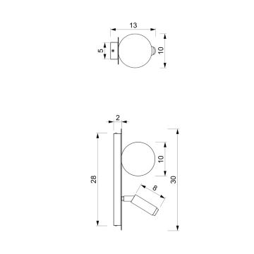 Kohtvalgusti seinale SIRIO 2xG9/25W/230V must