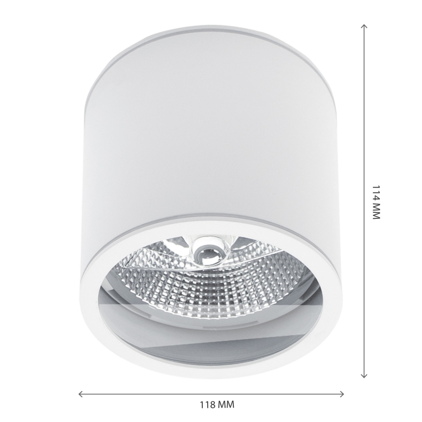 Kohtvalgusti vannituppa CHLOE AR111 1xGU10/15W/230V IP44 ümmargune valge