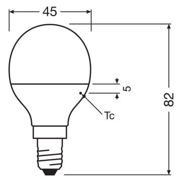 KOMPLEKT 3x LED Pirn P45 E14/4,9W/230V 3000K - Osram