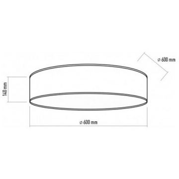 Laevalgusti CAREN 4xE27/15W/230V d. 60 cm antratsiit