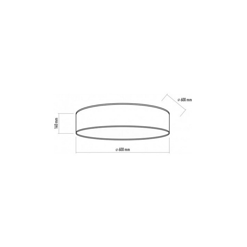 Laevalgusti CAREN 4xE27/15W/230V d. 60 cm antratsiit