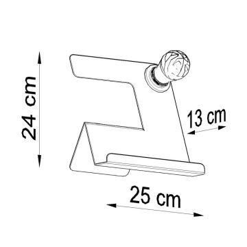 Laualamp INCLINE 1xE27/60W/230V valge