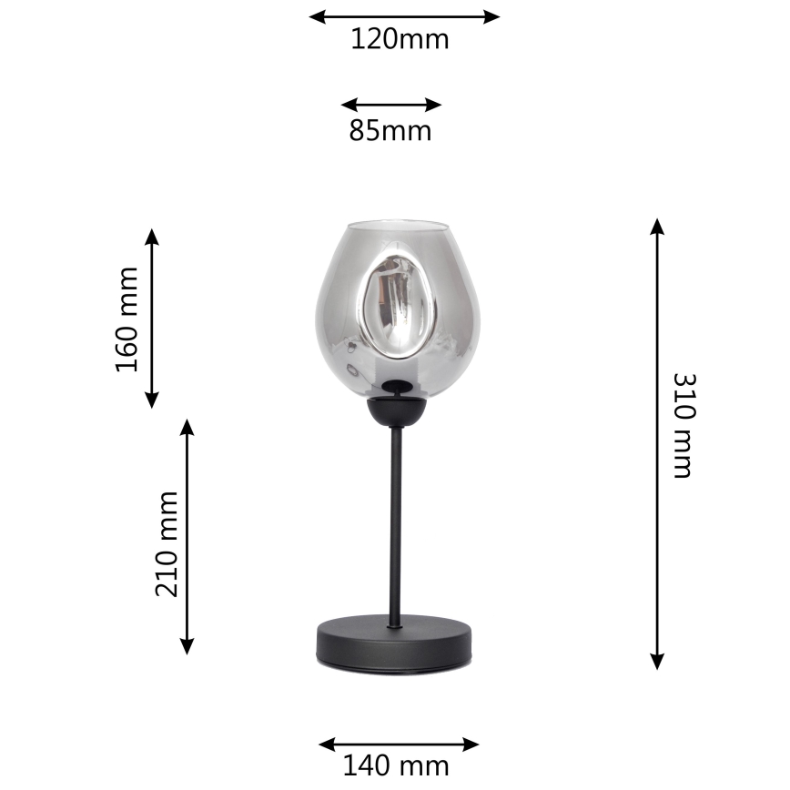 Laualamp LILI 1xE27/15W/230V must/hall