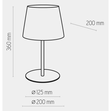 Laualamp MAJA 1xE27/15W/230V must