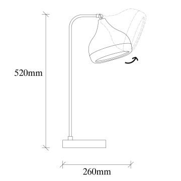 Laualamp YILDO 1xE27/40W/230V