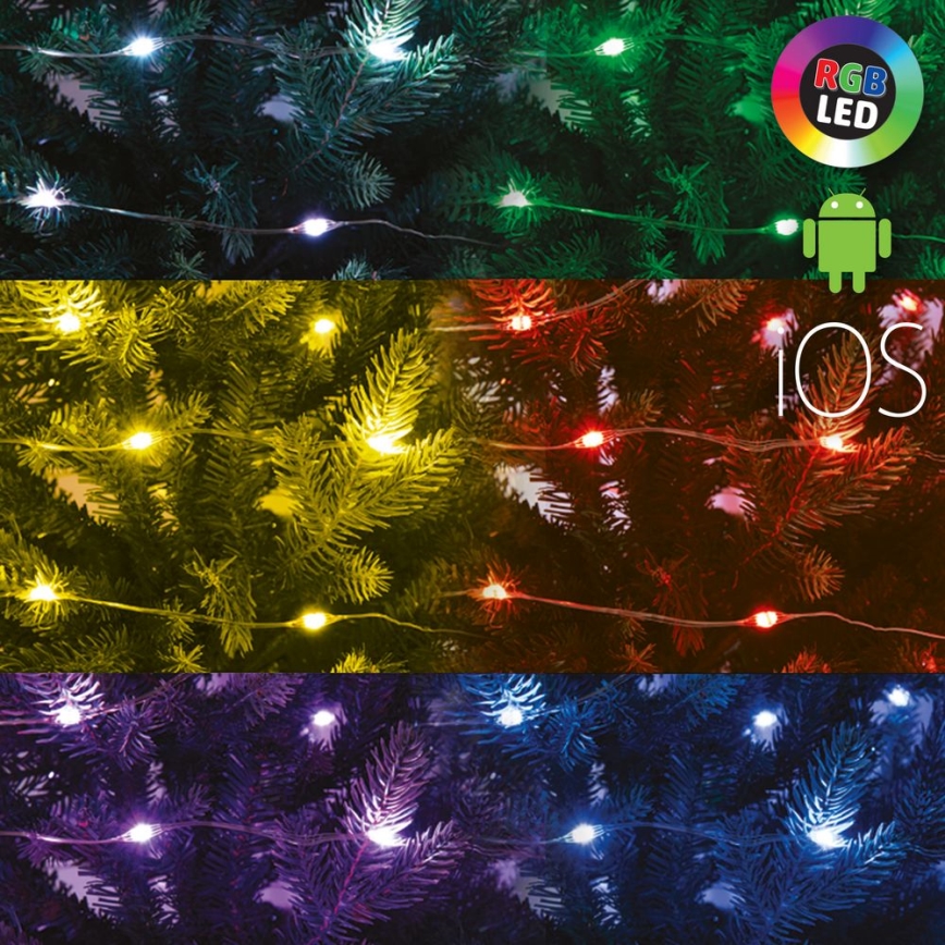 LED Hämardatav jõulu RGB valguskett 100xLED/29 funktsiooni 10,4m