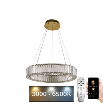 LED Hämardatav kristall-lühter LED/40W/230V 3000-6500K kroom/kuldne + kaugjuhtimispult