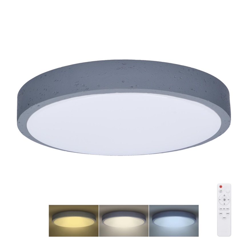 LED Hämardatav laevalgusti GREY LED/48W/230V 3000-6500K hall d. 38 cm + kaugjuhtimispult