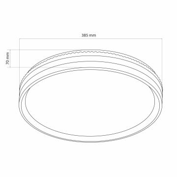 LED Hämardatav laevalgusti vannituppa JADWIGA LED/42W/230V 3000-6000K IP44 + kaugjuhtimispult