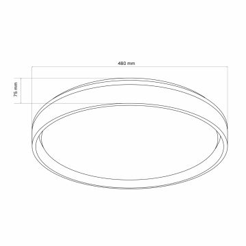 LED Hämardatav laevalgusti vannituppa JADWIGA LED/72W/230V 3000-6000K IP44 + kaugjuhtimispult