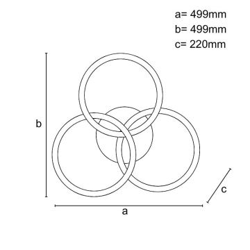 LED Hämardatav laevalgusti LED/70W/230V 3000-6500K must + kaugjuhtimispult