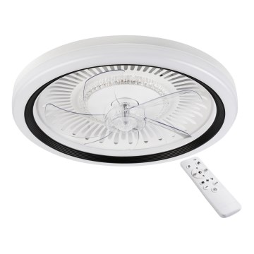 LED Hämardatav laevalgusti ventilaatoriga GEMMA LED/37W/230V valge + kaugjuhtimispult