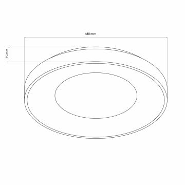 LED Hämardatav laevalgusti vannituppa WITOLD LED/72W/230V 3000-6000K IP44 + kaugjuhtimispult