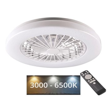 LED Hämardatav laeventilaator valgustiga LIBYA LED/48W/230V 3000-6500K valge + kaugjuhtimispult