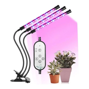 LED Hämardatav laualamp taimekasvatuseks kinnitusklambriga LED/12W/5V