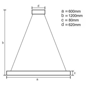 LED Hämardatav lühter LED/100W/230V 3000-6500K + kaugjuhtimispult