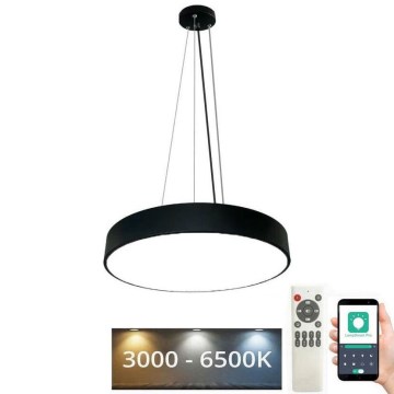 LED Hämardatav lühter LED/50W/230V 3000-6500K must + kaugjuhtimispult