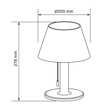 LED Hämardatav päikesepaneeliga lamp VIOLA LED/3,7V IP44