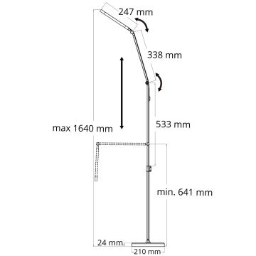 LED Hämardatav puutetundlik põrandalamp FERRARA LED/13W/230V 3000/4000/6000K valge