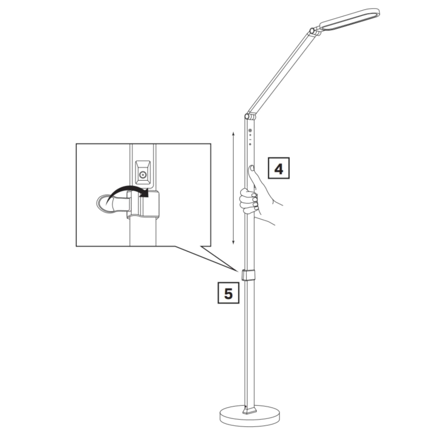 LED Hämardatav puutetundlik põrandalamp FERRARA LED/13W/230V 3000/4000/6000K valge