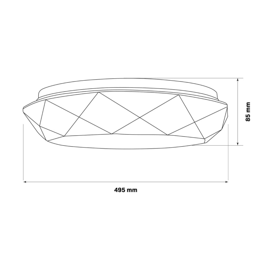 LED Hämardatav valgusti vannituppa GALAXY LED/72W/230V d. 49 cm 3000-6000K IP44 + kaugjuhtimispult