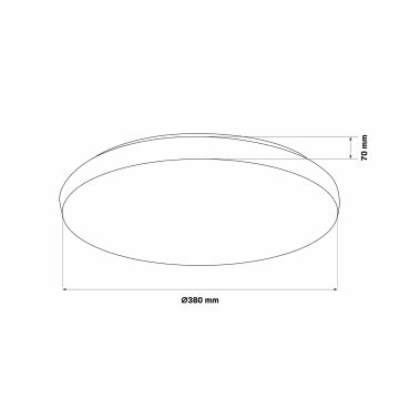 LED Hämardatav valgusti vannituppa PIRIUS LED/48W/230V d. 38 cm 3000-6000K IP44 + kaugjuhtimispult