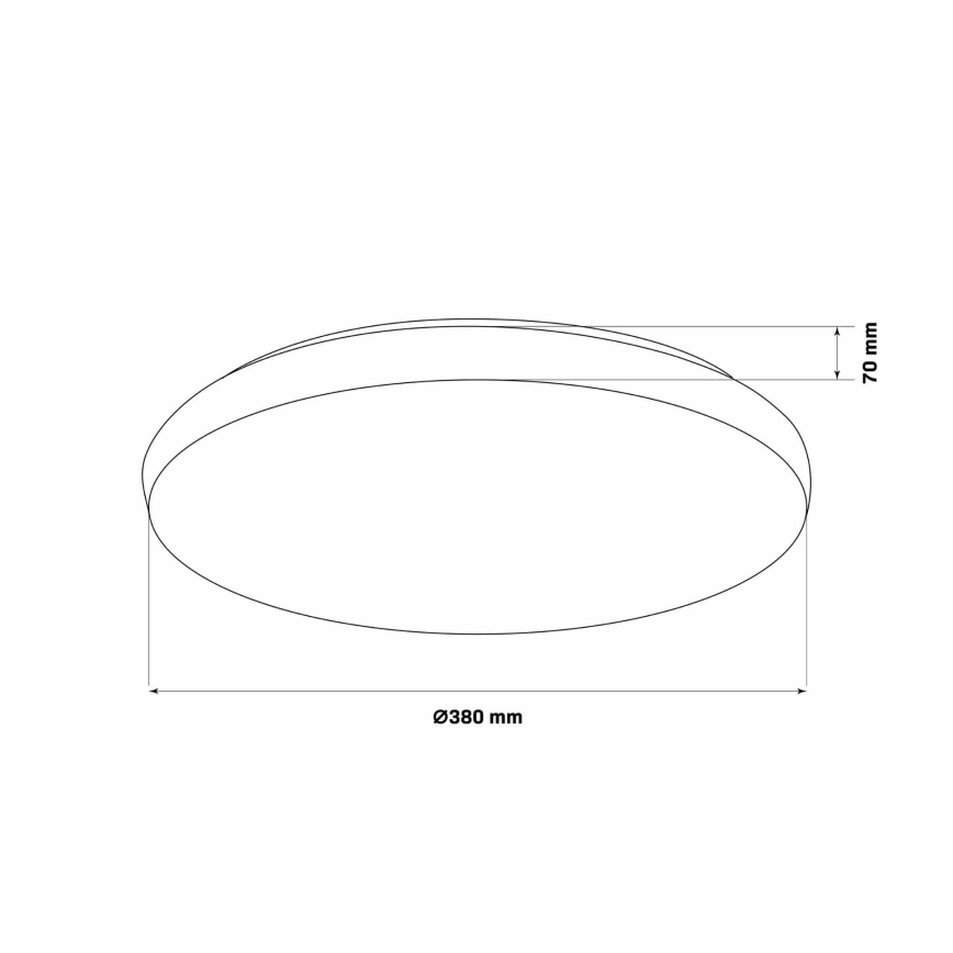 LED Hämardatav valgusti vannituppa PIRIUS LED/48W/230V d. 38 cm 3000-6000K IP44 + kaugjuhtimispult