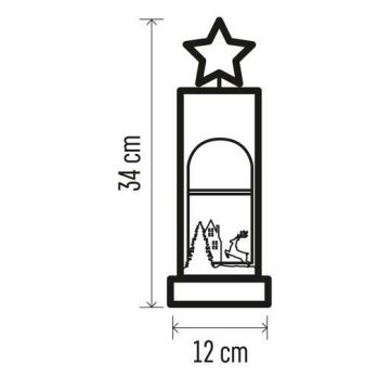 LED Jõulukaunistus 5xLED/2xAA täht