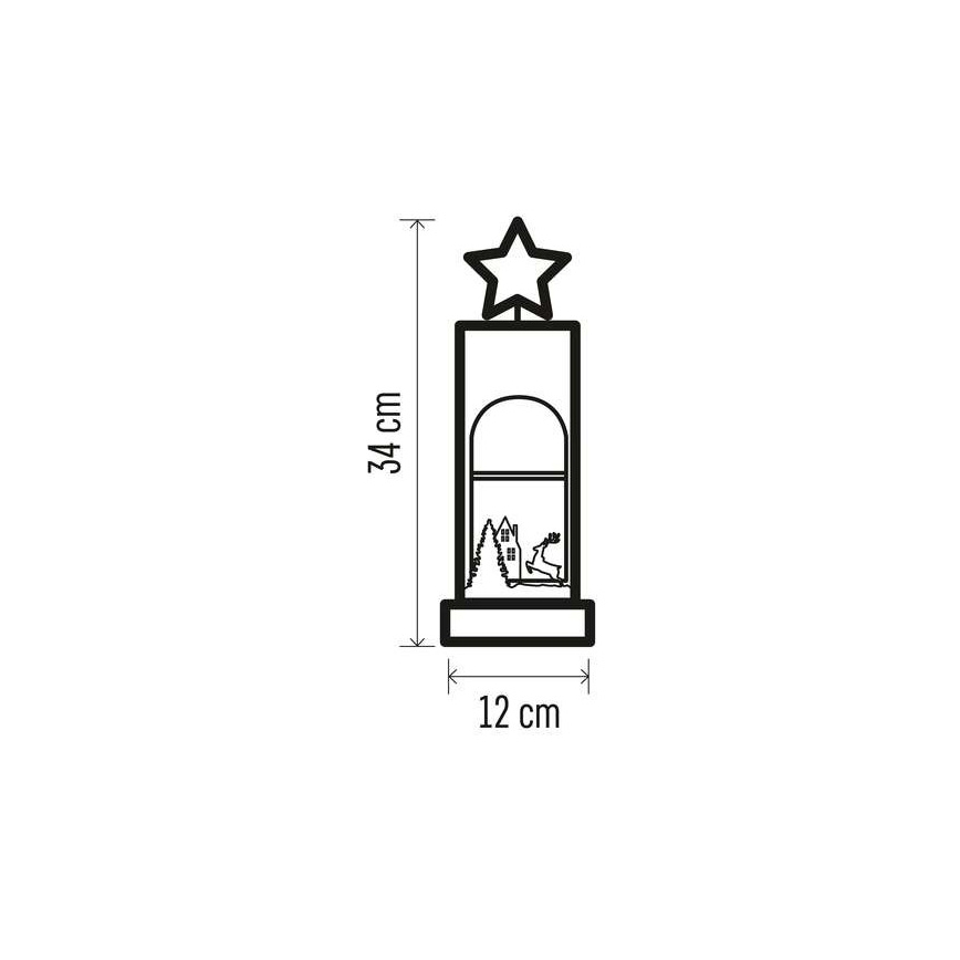 LED Jõulukaunistus 5xLED/2xAA täht