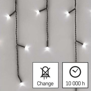 LED Jõuluteemaline väli valguskett 200xLED/8 režiimi 8,6m IP44 külm valge