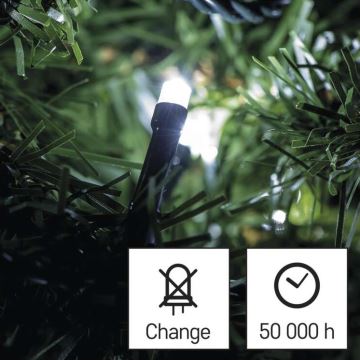 LED Jõuluteemaline väli valguskett 240xLED/8 režiimi 29m IP44 külm valge