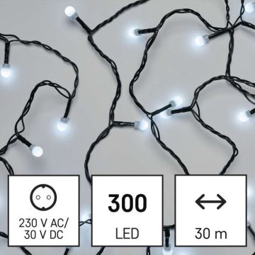 LED Jõuluteemaline väli valguskett 300xLED/35m IP44 külm valge