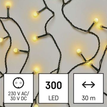 LED Jõuluteemaline väli valguskett 300xLED/35m IP44 soe valge