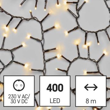 LED Jõuluteemaline väli valguskett 400xLED/13m IP44 soe valge