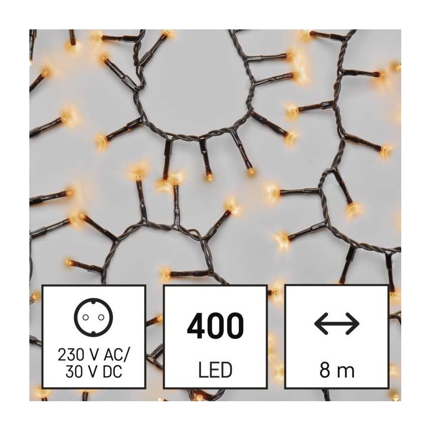 LED Jõuluteemaline väli valguskett 400xLED/13m IP44 vanaaegne