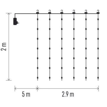 LED Jõuluteemaline väli valguskett 400xLED/8 funktsiooni 7,9 m IP44 seo valge