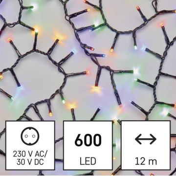 LED Jõuluteemaline väli valguskett 600xLED/17m IP44 mitmevärviline