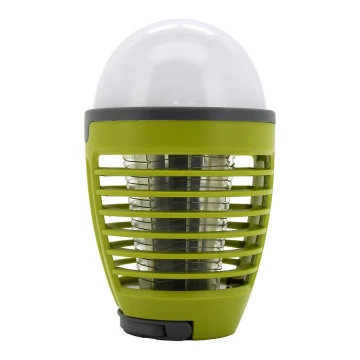 LED Kaasaskantav taaslaetav lamp putukapüüdjaga LED/2W/3,7V 1800 mAh IPX4 roheline