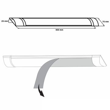 LED Kapialune valgusti kööki LED/30W/230V 4000K 90 cm valge