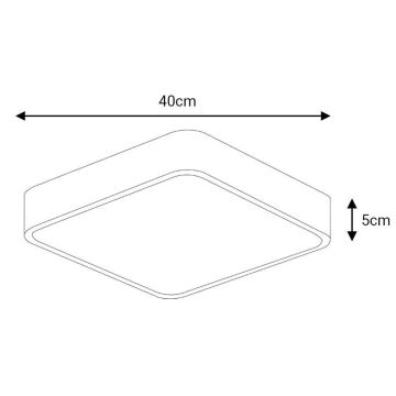 LED Laevalgusti FELIZ LED/40W/230V 4000K 40x40 cm must