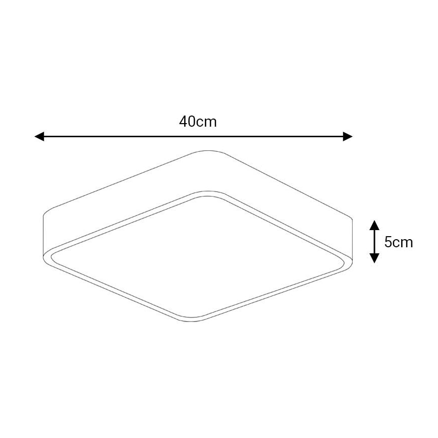 LED Laevalgusti FELIZ LED/40W/230V 4000K 40x40 cm must