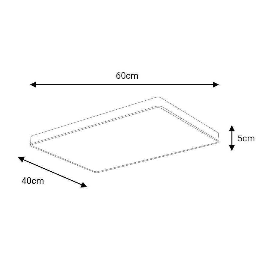 LED Laevalgusti FELIZ LED/50W/230V 4000K 40x60 cm must